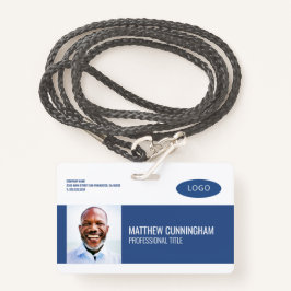 Crachá Código de barras do nome do funcionário do logotip