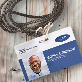 Crachá Código de barras do nome do funcionário do logotip