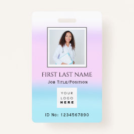 Crachá Código de barras Foto Cirúrgica Enfermeira Médica 