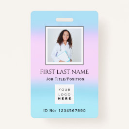 Crachá Código de barras Foto Cirúrgica Enfermeira Médica 