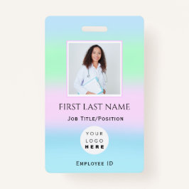 Crachá Código de barras Foto IDCard Health Nurse Doutor