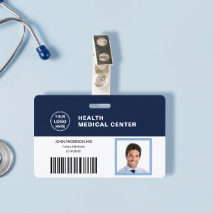 Crachá Código de Barras ID Clínica Médica de Saúde Médico