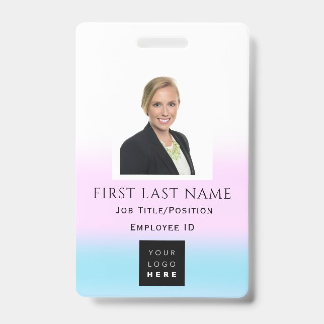 Crachá Código de barras Nome de foto IDCard NURSE Health  (Frente)