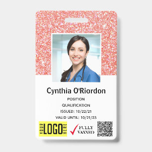 Crachá Código de barras QR do técnico de identificaçã