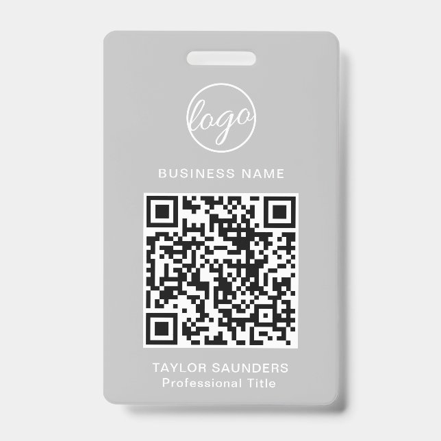 Crachá Código de Identificação de Funcionário QR Code Cin (Frente)