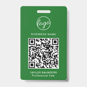 Crachá Código de Identificação de Funcionário QR Code Sim