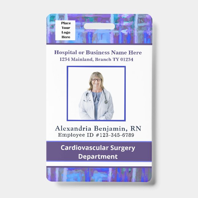 Crachá Código do Bar de Fotografia do Funcionário ID de l (Frente)