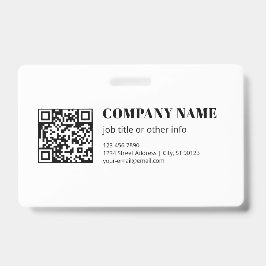 Crachá Código QR comercial & Texto retrô-moderno editável