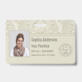 Crachá Código QR da Empresa de Fotos Personalizada Clássi