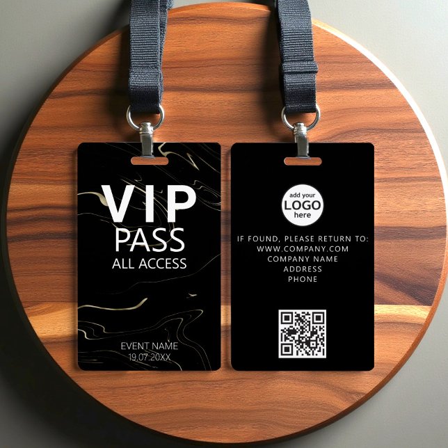 Crachá Código QR de Acesso Total para Evento VIP Personal (Criador carregado)