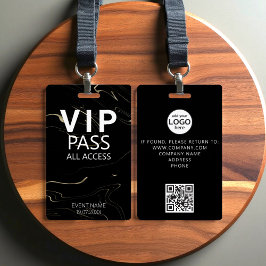 Crachá Código QR de Acesso Total VIP Personalizado Evento