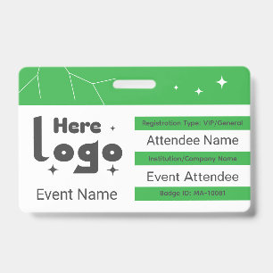 Crachá Código QR de evento de networking personalizado