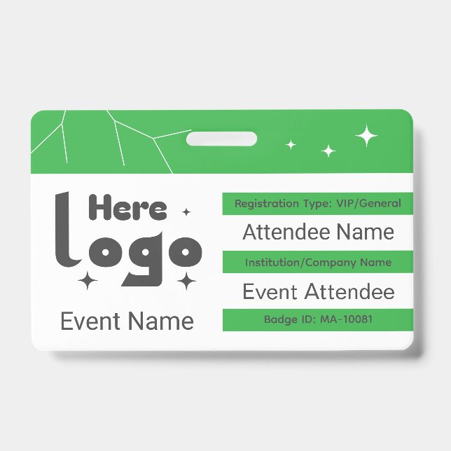 Crachá Código QR de evento de networking personalizado (Frente)