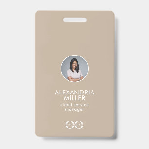 Crachá Código QR de Foto do Funcionário da Empresa Minima