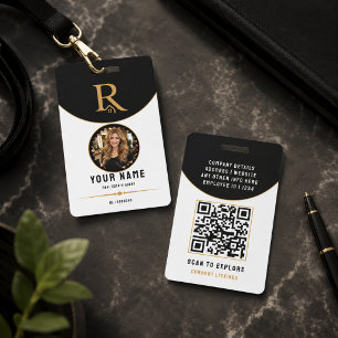 Crachá Código QR de ID de Imóveis Modernos de Ouro Preto 
