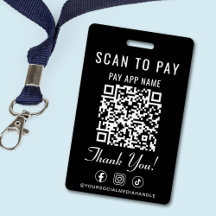 Código QR de Pagamento Social Media Preto