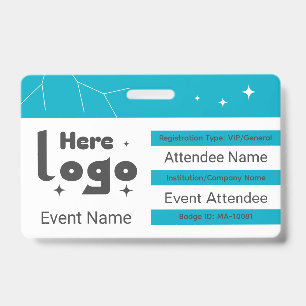 Crachá Código QR do Evento de Networking Personalizado