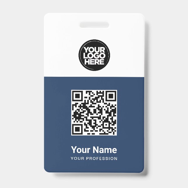 Crachá Código Qr do funcionário personalizado, Código do  (Frente)