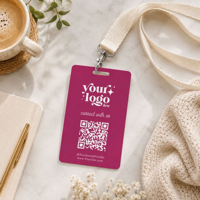 Crachá Código QR do ID de Negócios da Feira Comercial Web (Criador carregado)