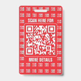 Crachá Código QR do promocional (editável) com padrão de 