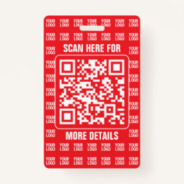 Crachá Código QR do promocional (editável) com padrão de 