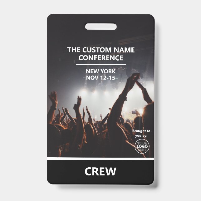 Crachá Código QR Personalizado de Acesso para Equipe de C (Frente)