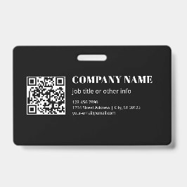Crachá Código QR personalizado e texto retrô-moderno edit