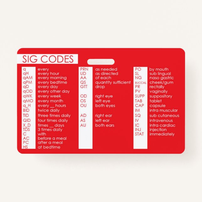 Crachá Código Sig (Frente)