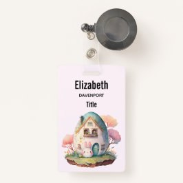 Crachá Coelhinho Cor-de-Rosa e Estilo de Kawaii em Forma 