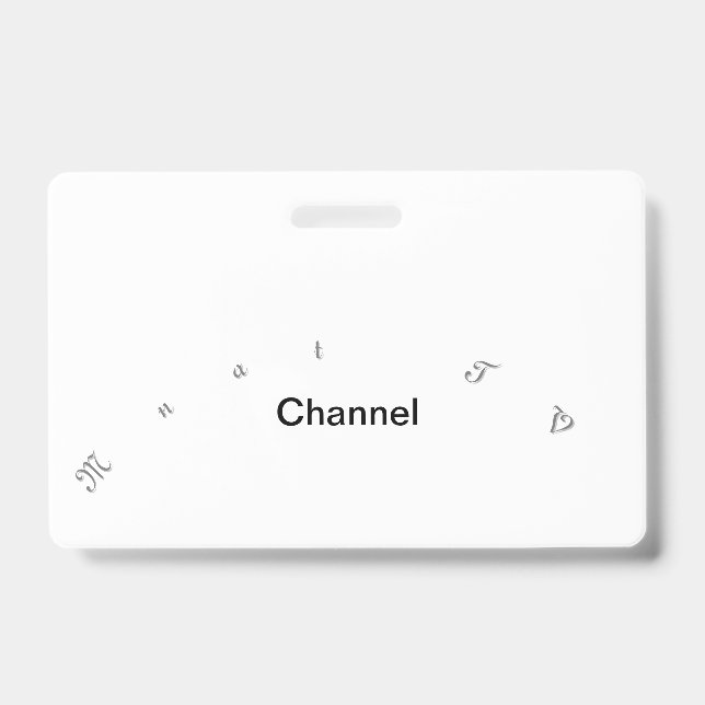 Crachá Coleção de Convite de Canal de TV Mnat (Frente)