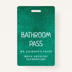 Crachá Colorida Glitter De Volta Ao Salão De Banheiro Da