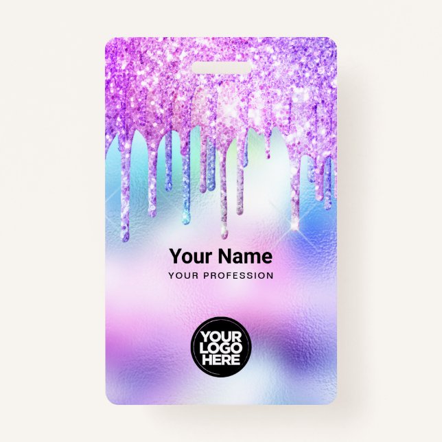 Crachá Colunas Holográficas Holográficas de Tendy Cute Em (Frente)