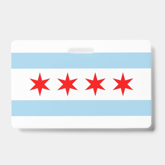 Crachá com a bandeira da cidade de Chicago, EUA (Frente)