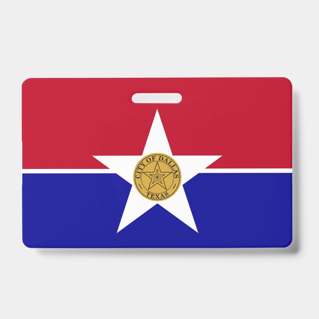 Crachá com a bandeira da Cidade de Dallas (Frente)