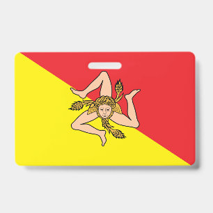 Crachá com a bandeira da Sicília, Itália