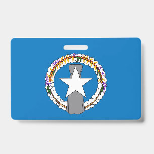 Crachá com a bandeira das Ilhas Marianas do Norte