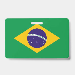 Crachá com a bandeira do Brasil