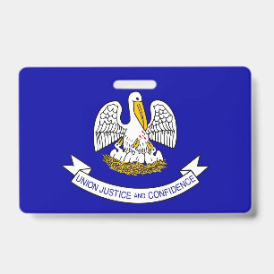 Crachá com a bandeira do estado da Louisiana, EUA