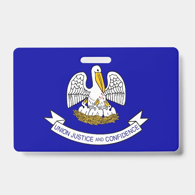 Crachá com a bandeira do estado da Louisiana, EUA (Frente)