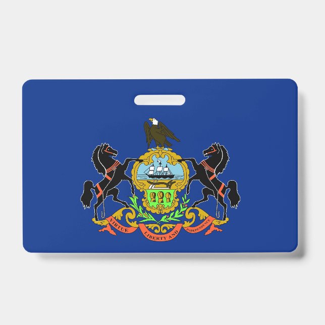 Crachá com a bandeira do estado da Pensilvânia, EU (Frente)