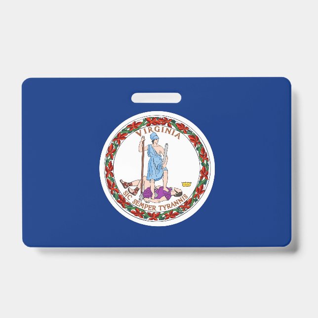 Crachá com a bandeira do estado da Virgínia, EUA (Frente)