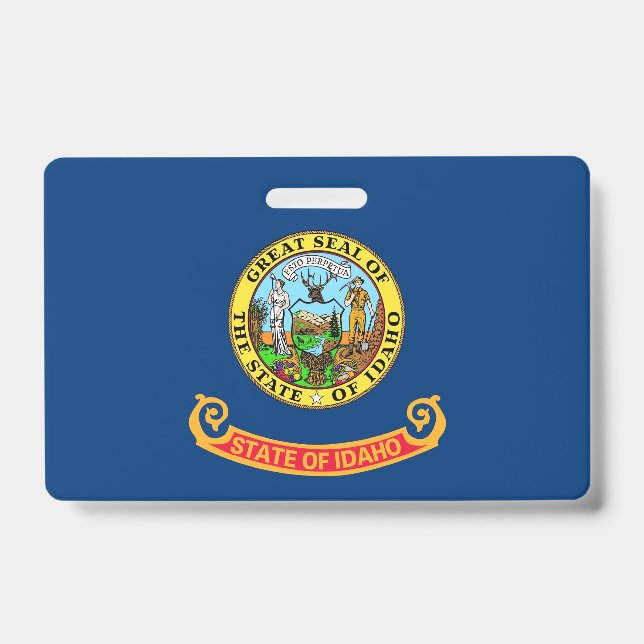 Crachá com a bandeira do estado de Idaho, EUA (Frente)