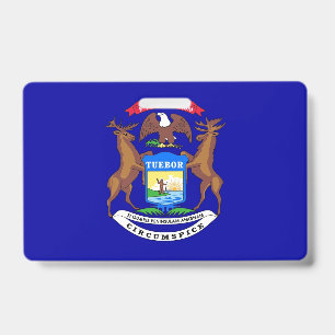 Crachá com a bandeira do estado de Michigan, EUA