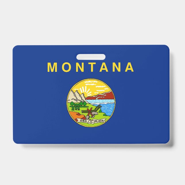 Crachá com a bandeira do estado de Montana, EUA (Frente)