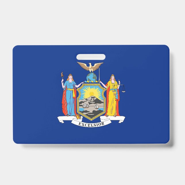 Crachá com a bandeira do estado de Nova York, EUA (Frente)