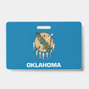 Crachá com a bandeira do estado de Oklahoma, EUA