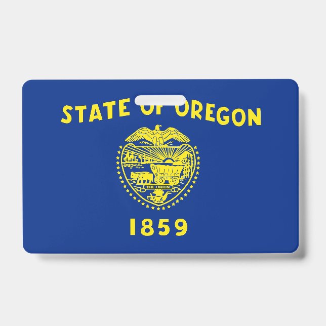 Crachá com a bandeira do estado de Oregon, EUA (Frente)