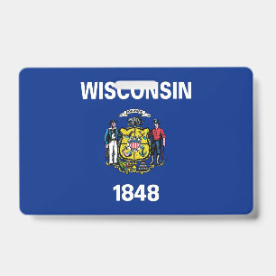 Crachá com a bandeira do estado de Wisconsin, EUA