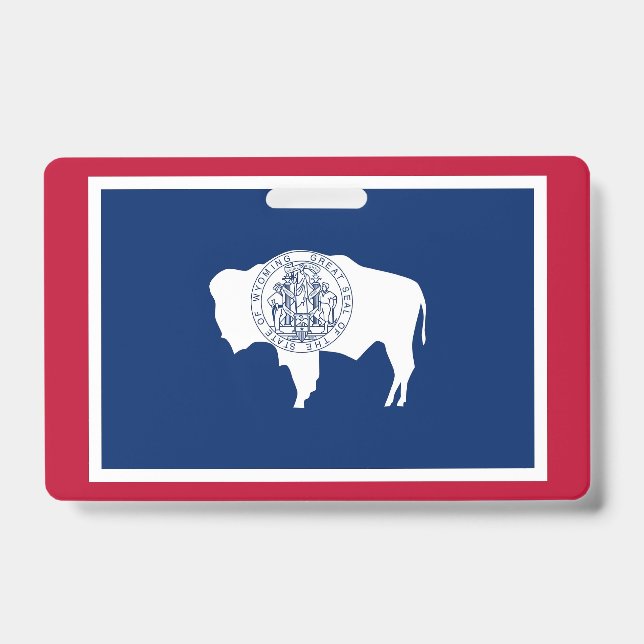 Crachá com a bandeira do estado de Wyoming, EUA (Frente)