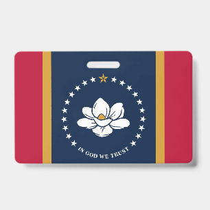 Crachá com a bandeira do Mississippi, EUA